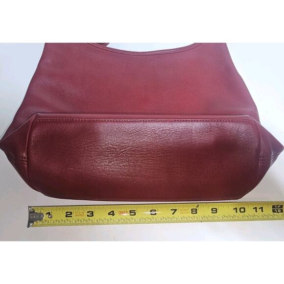 Coach Vintage 9058 Legacy Red Leather Small Hobo Baguette Bag Shoulder Purse - Picture 14 of 14